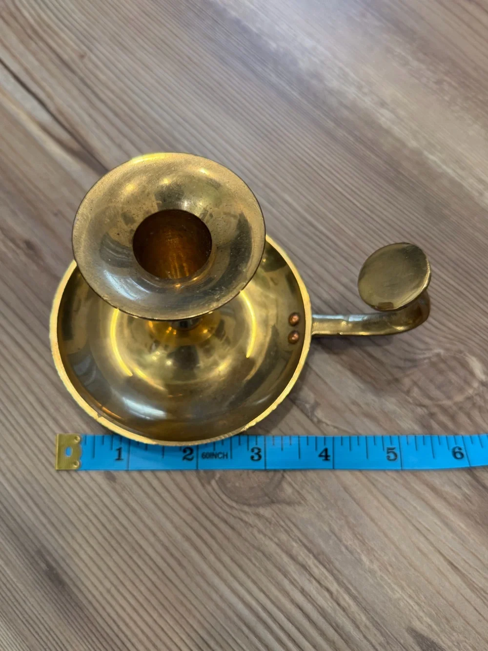 Pier 1 Imports Brass Chamberstick Candle Holder